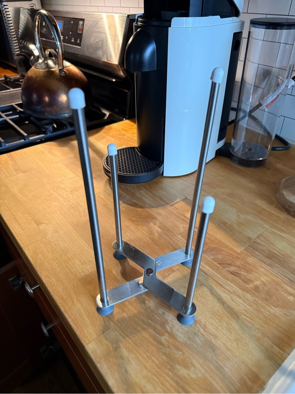 Collapsible bottle drying rack